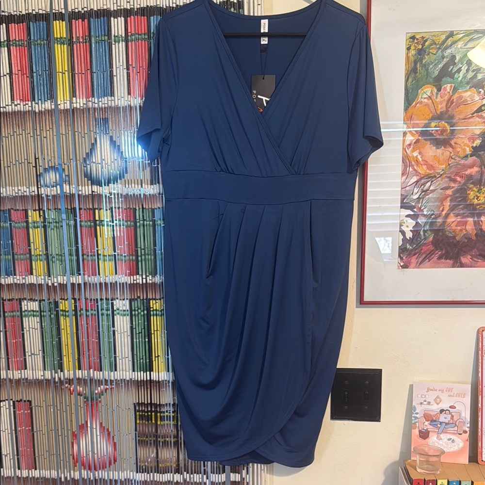 Elegant Blue Women's Dress